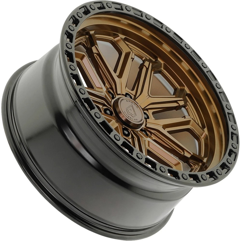 20" Arena A125 Jackal Smoked Bronze Glossy Black Lip 20x9 Wheel 6x5.5 0mm Rim