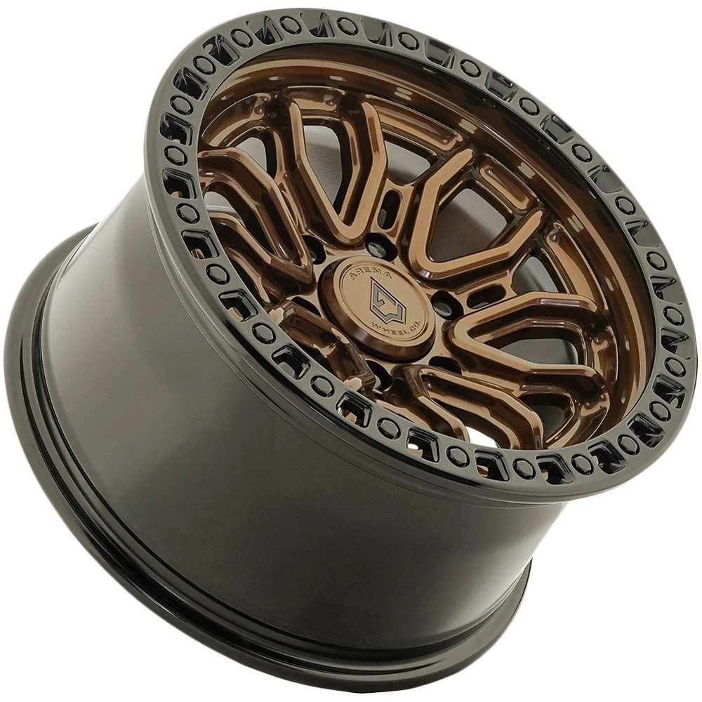 17" Arena A120 Terra Smoked Bronze Gloss Black Lip 17x9 Wheel 6x5.5 0mm Rim