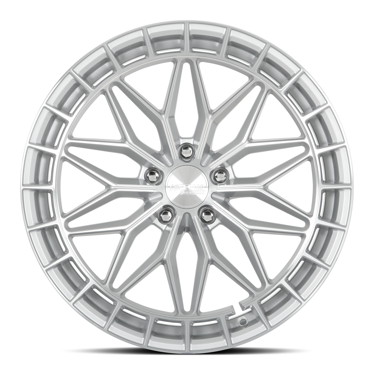 Set 4 17" Katana Racing KR12 Glossy Silver Wheels 17x7.5 5x110 40mm Street Rims