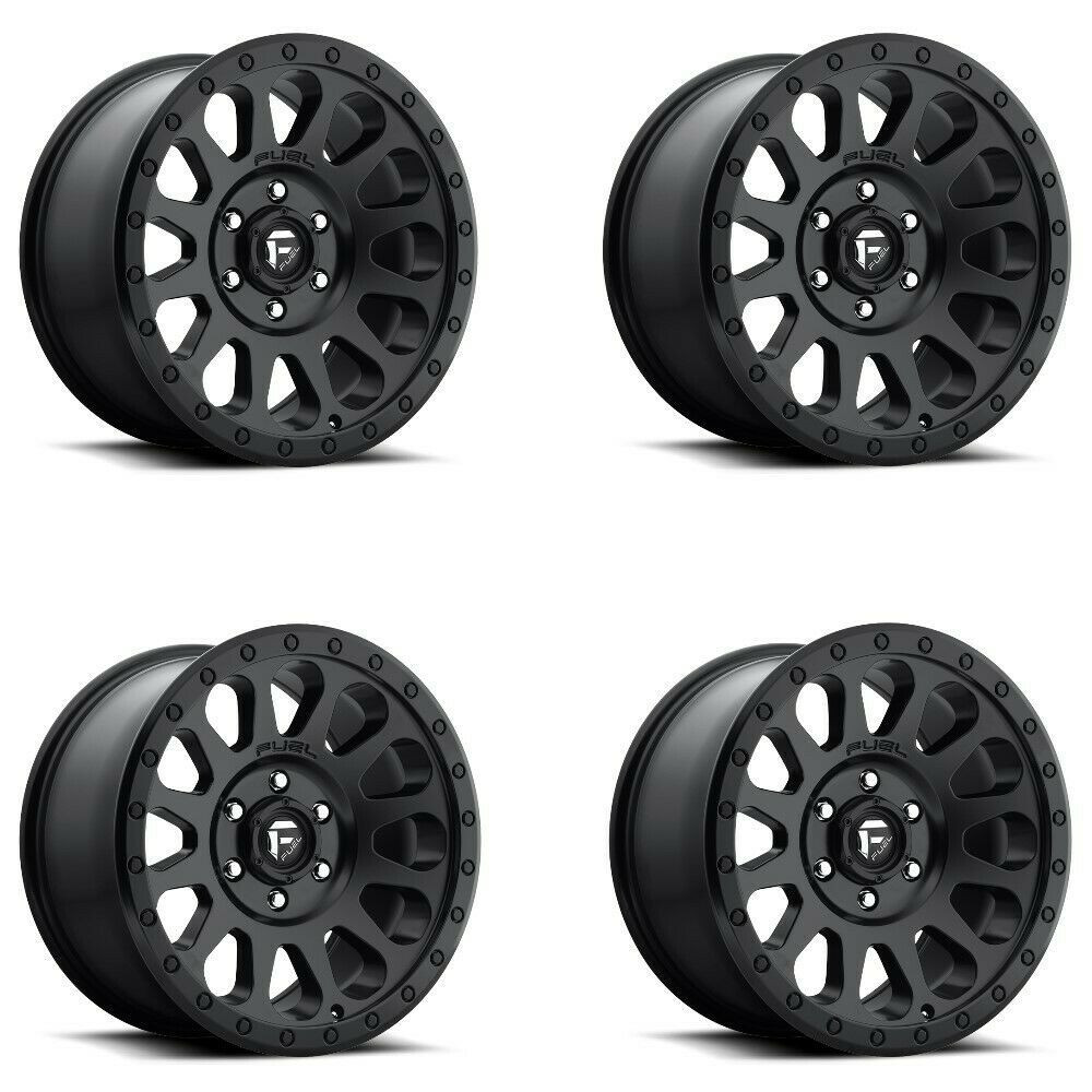 Set 4 Fuel D579 Vector 17x8.5 6x5.5 Matte Black Wheels 17" 7mm Rims