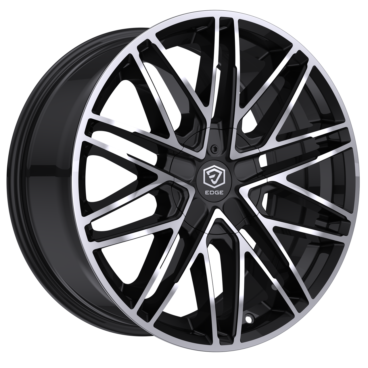 17" Edge Street 352MB Gloss Black Machined Face Wheel 17x7.5 5x112 5x4.5 40mm Rim