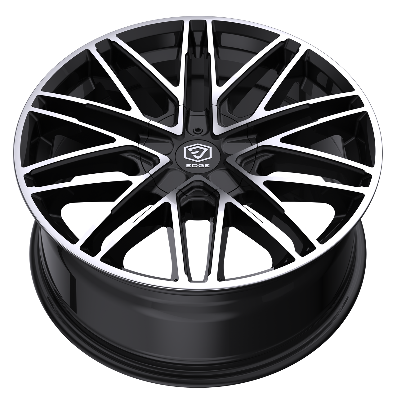 17" Edge Street 352MB Gloss Black Machined Face Wheel 17x7.5 5x112 5x4.5 40mm Rim