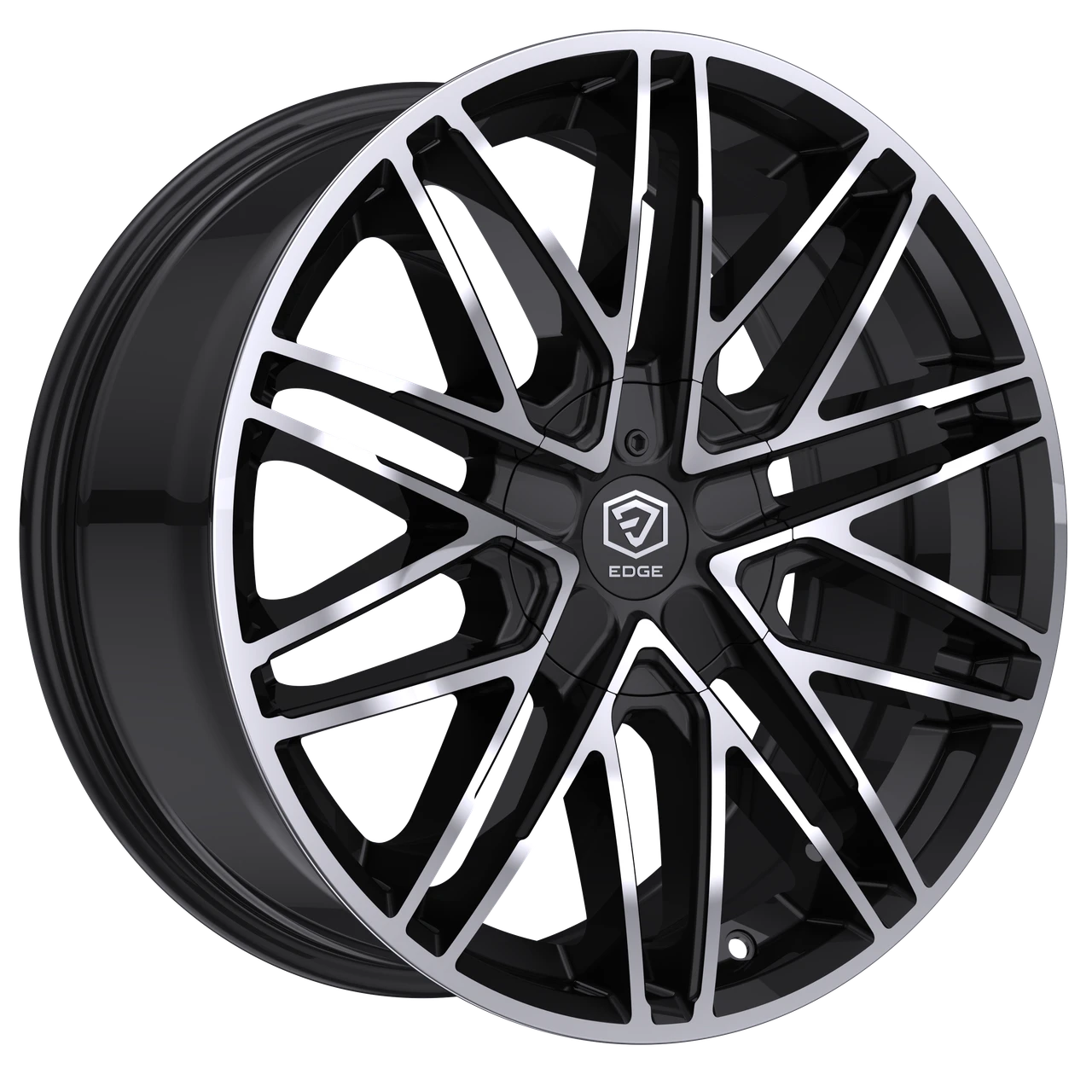 Set 4 20" Edge Street 352MB Black Machined Face Wheels 20x8.5 5x4.25 5x4.5 40mm Rims