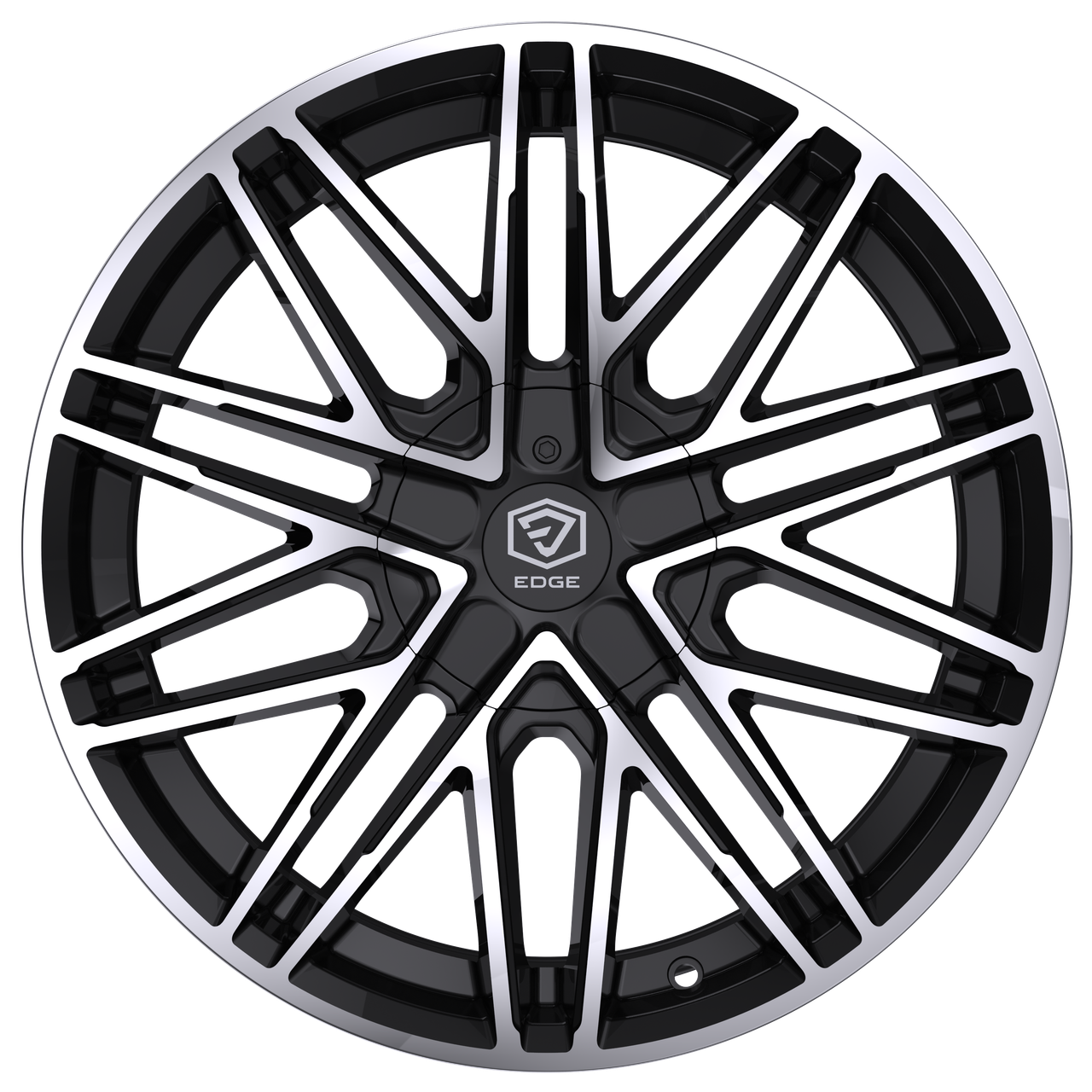 Set 4 18" Edge Street 352MB Black Machined Wheels 18x8 5x4.25 5x4.5 40mm Rims