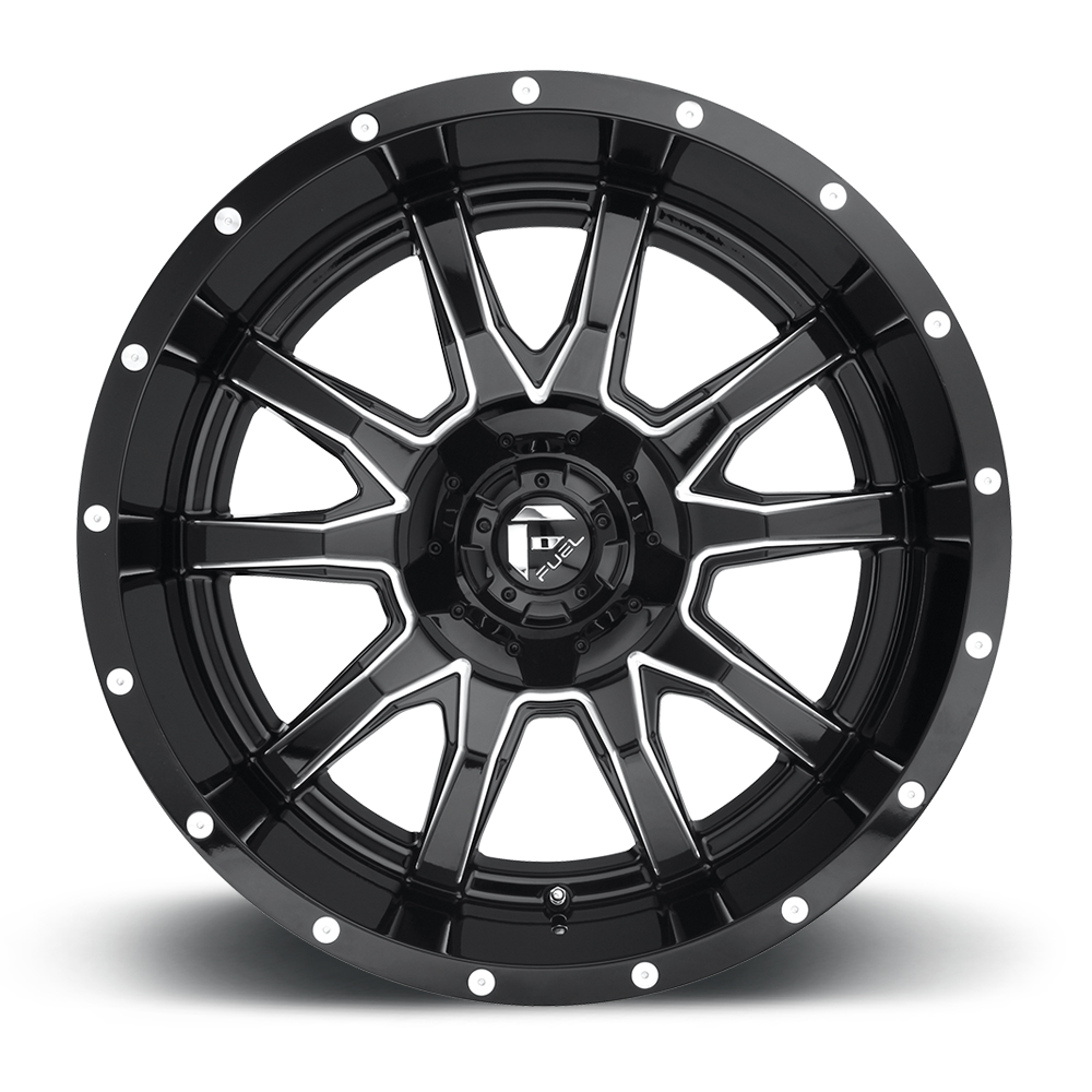 Set 4 20" Fuel D627 Vandal 20x9 6x135 6x5.5 Gloss Black Milled Wheels 1mm Rims