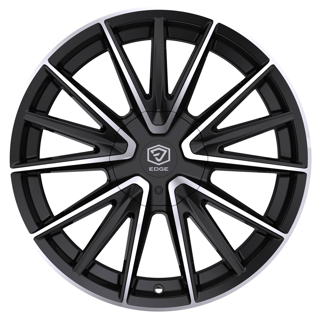 20" Edge Street 353MB Gloss Black Machined Wheel 20x8.5 5x4.25 5x4.5 40mm Rim
