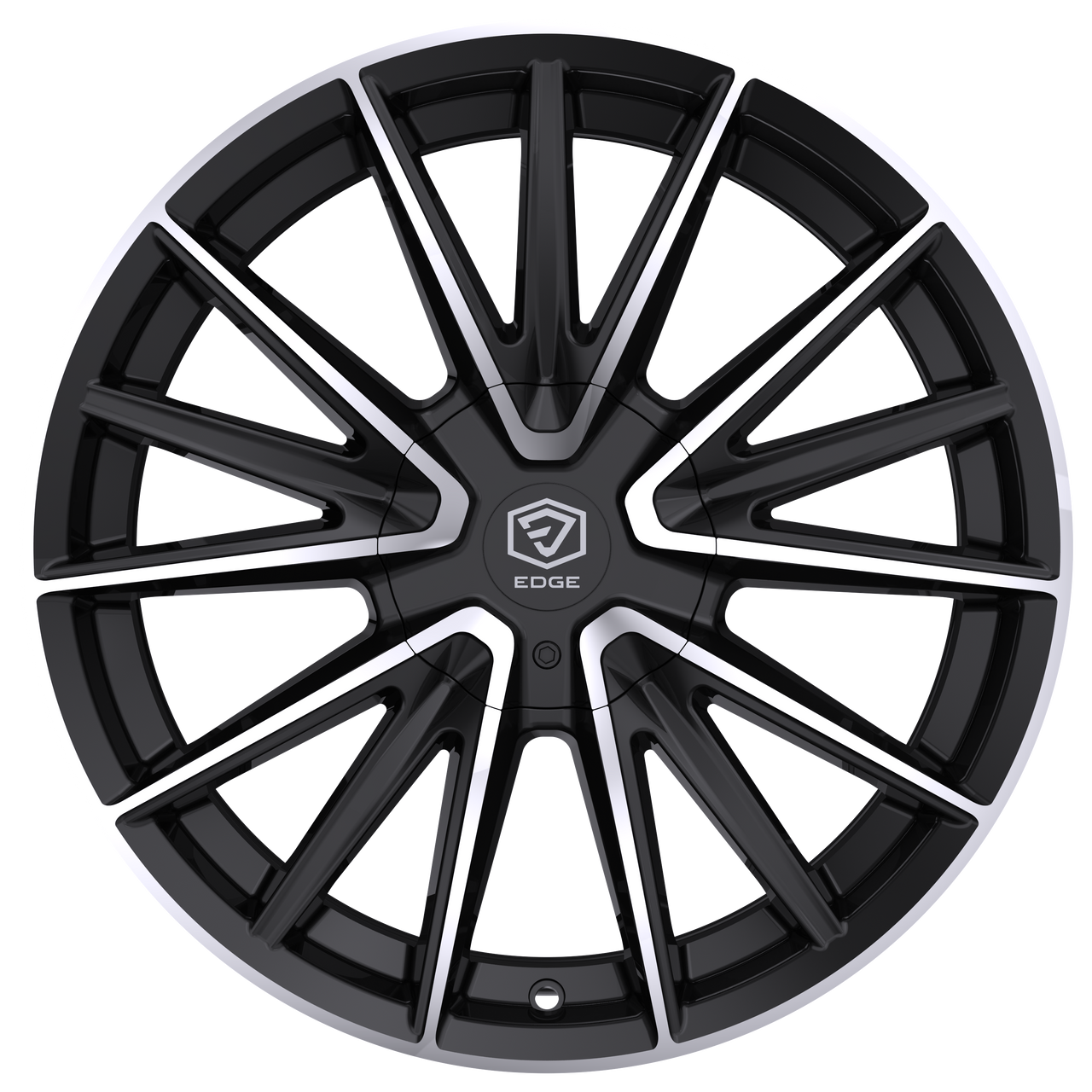 18" Edge Street 353MB Gloss Black Machined Face Wheel 18x8 5x112 5x4.5 40mm Rim