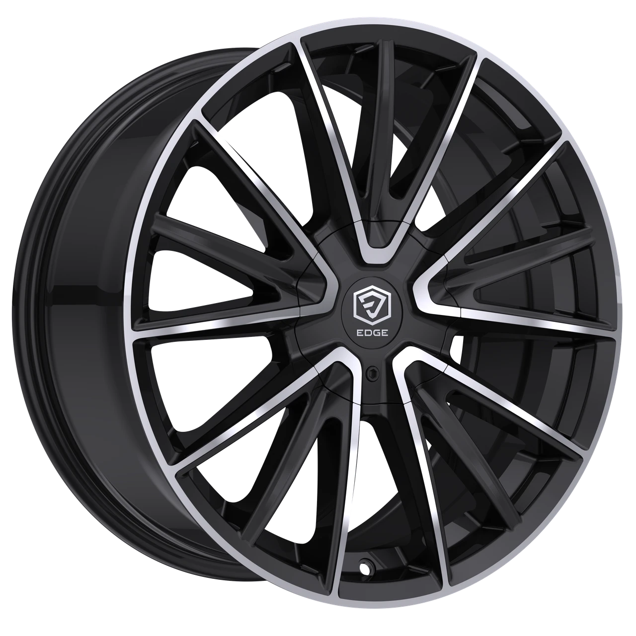 17" Edge Street 353MB Gloss Black Machined Face Wheel 17x7.5 5x100 5x4.5 40mm Rim
