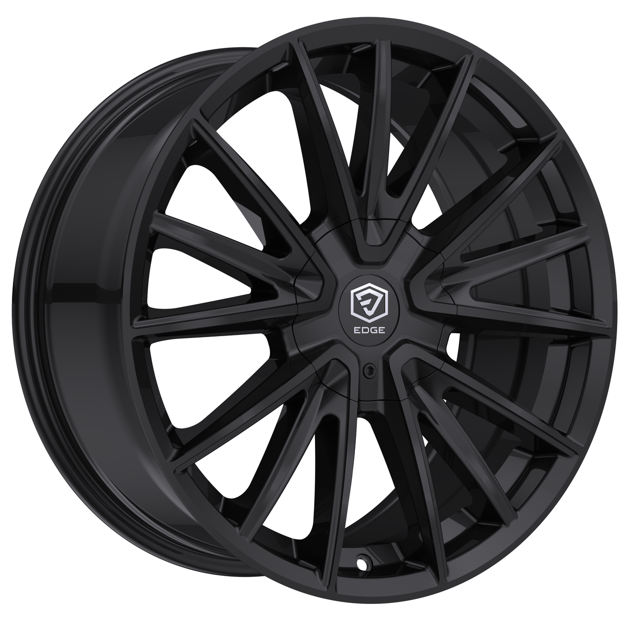 Set 4 17" Edge Street 353B Gloss Black Wheels 17x7.5 5x100 5x4.5 (5x114.3) 40mm Rims