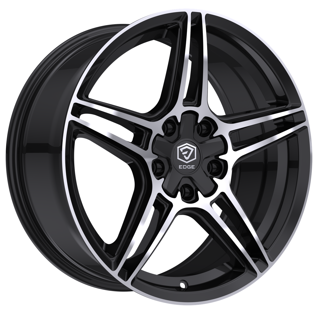 20" Edge Street 354MB Gloss Black Machined Face Wheel 20x8.5 5x4.5 5x120 40mm Rim