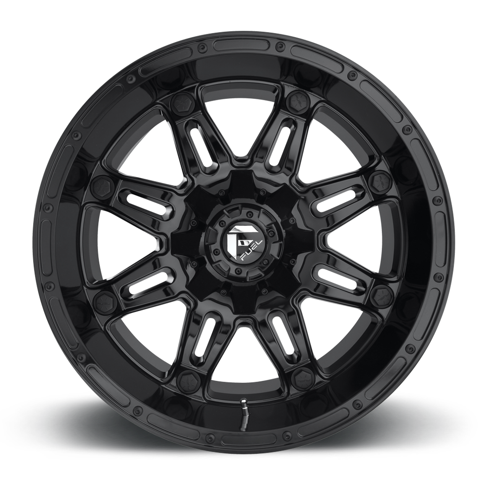 Set 4 20" Fuel D625 Hostage 20x9 5x4.5 5x5 -12mm Gloss Black Wheels Lifted Rims