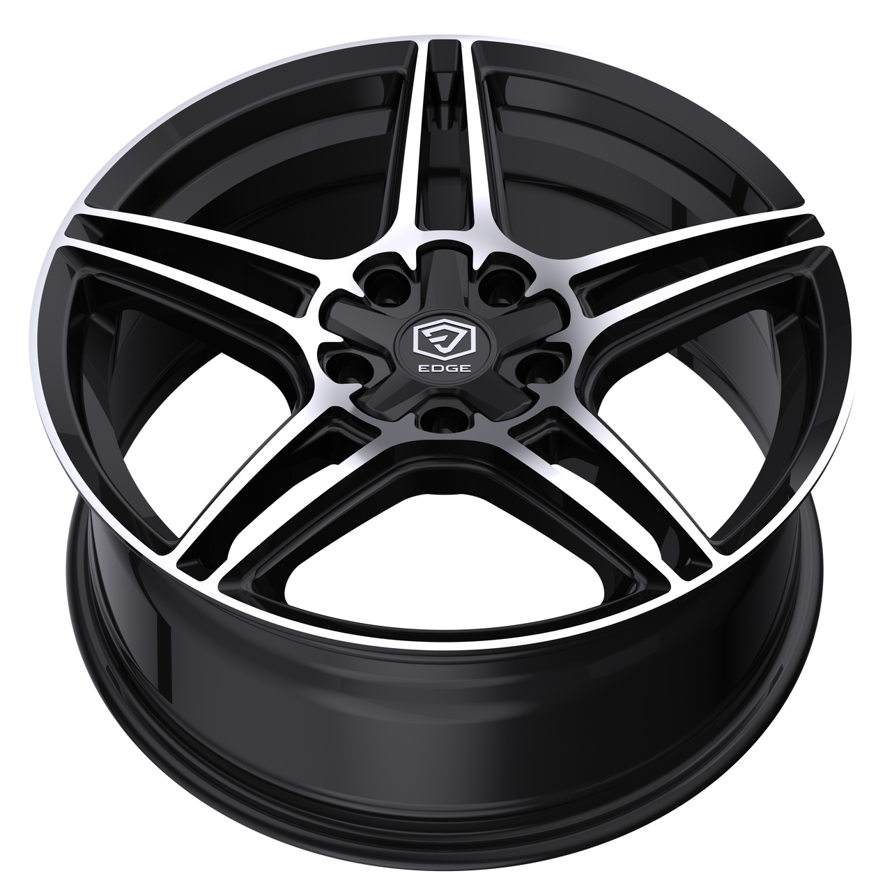 19" Edge Street 354MB Gloss Black Machined Face Wheel 19x8.5 5x100 5x4.5 40mm Rim