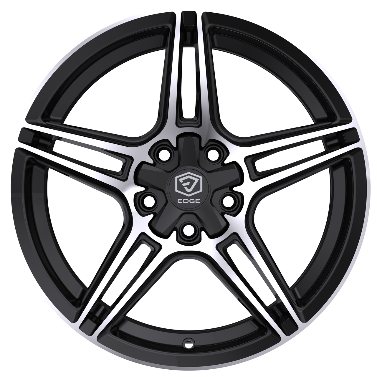 Set 4 18" Edge Street 354MB Gloss Black Machined Wheels 18x8 5x100 5x4.5 40mm Rims