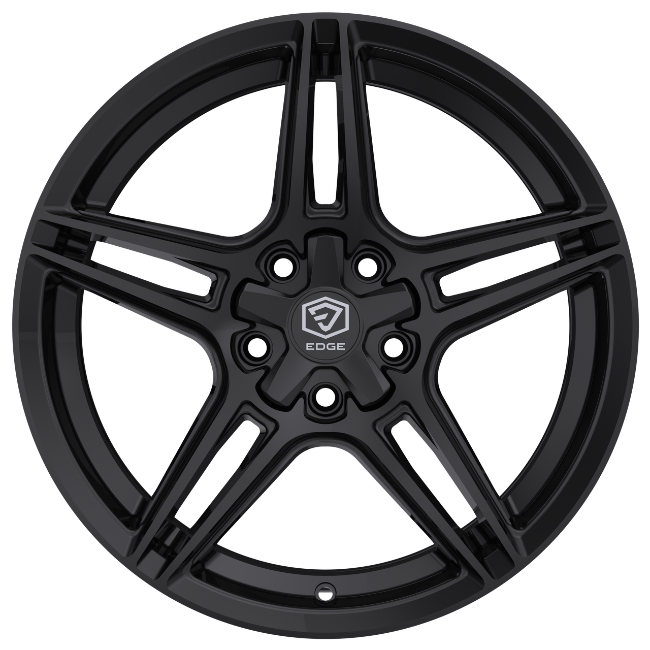 Set 4 17" Edge Street 354B Gloss Black Wheels 17x7.5 5x112 5x4.5 (5x114.3) 40mm Rims