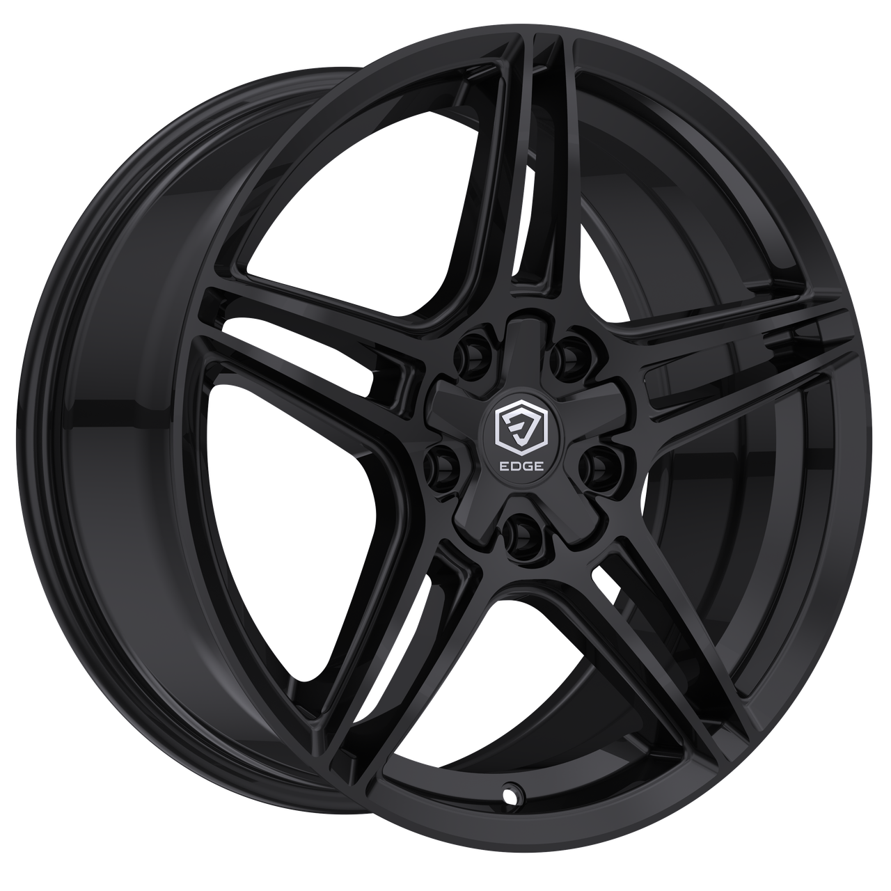 Set 4 20" Edge Street 354B Gloss Black Wheels 20x8.5 5x4.25 5x4.5 40mm Rims