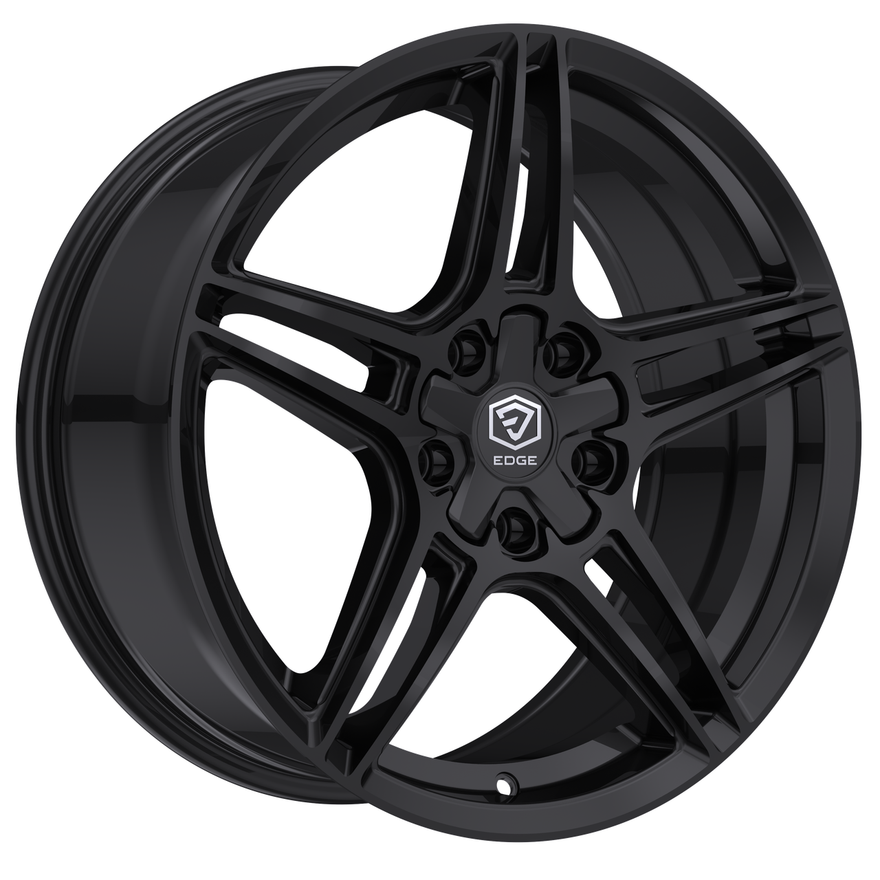 Set 4 19" Edge Street 354B Gloss Black Wheels 19x8.5 5x112 5x4.5 (5x114.3) 40mm Rims