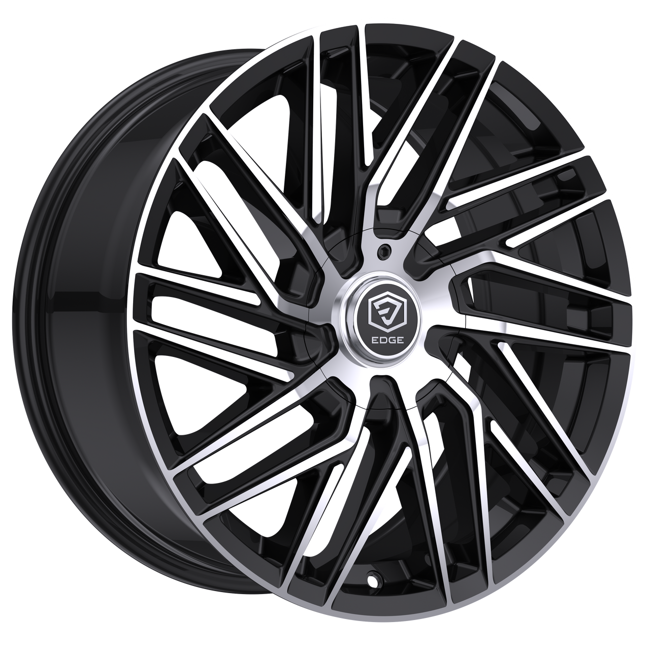 20" Edge Street 355MB Gloss Black Machined Face Wheel 20x8.5 5x4.25 5x4.5 40mm Rim