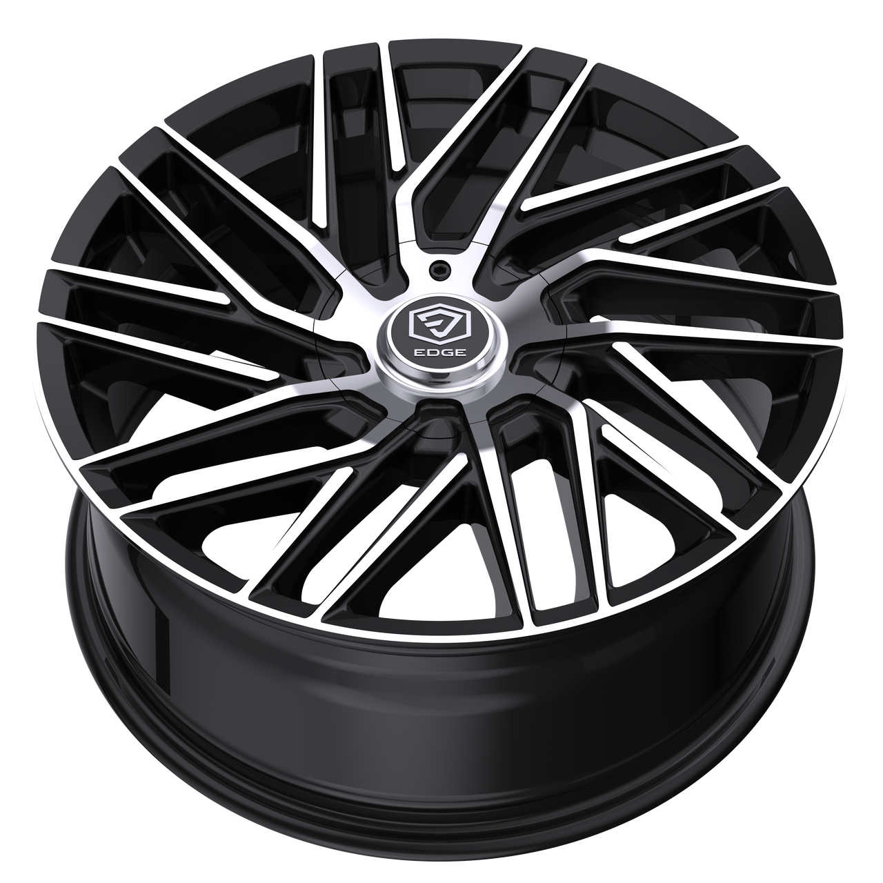 20" Edge Street 355MB Gloss Black Machined Face Wheel 20x8.5 5x4.25 5x4.5 40mm Rim