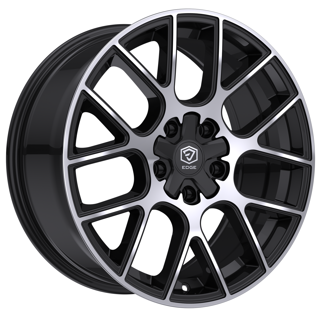 20" Edge Street 356MB Gloss Black Machined Face Wheel 20x8.5 5x4.5 5x120 40mm Rim