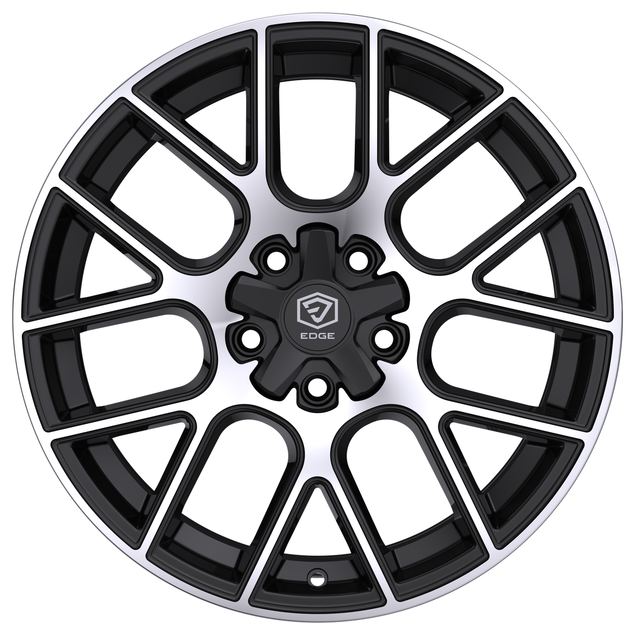 20" Edge Street 356MB Gloss Black Machined Face Wheel 20x8.5 5x4.5 5x120 40mm Rim