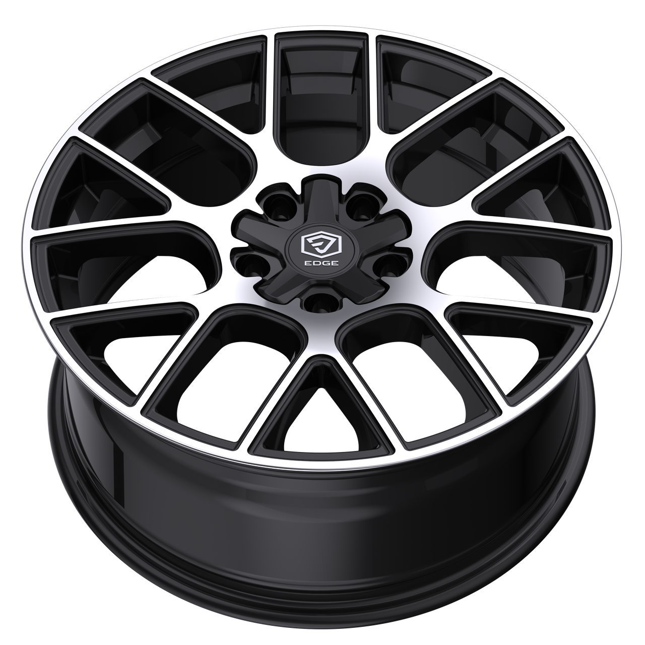 20" Edge Street 356MB Gloss Black Machined Face Wheel 20x8.5 5x4.5 5x120 40mm Rim