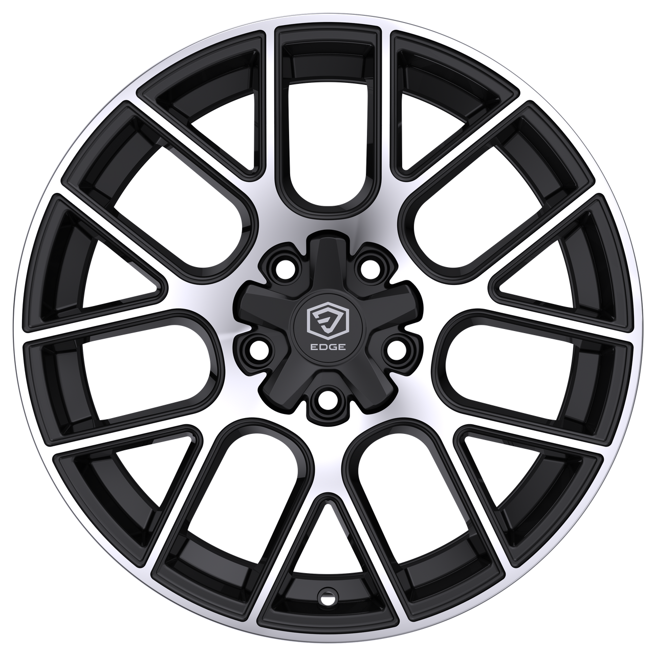 20" Edge Street 356MB Gloss Black Machined Face Wheel 20x8.5 5x112 5x4.5 40mm Rim