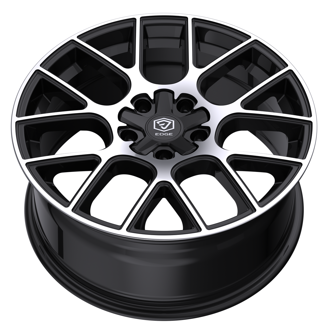 20" Edge Street 356MB Gloss Black Machined Face Wheel 20x8.5 5x100 5x4.5 40mm Rim