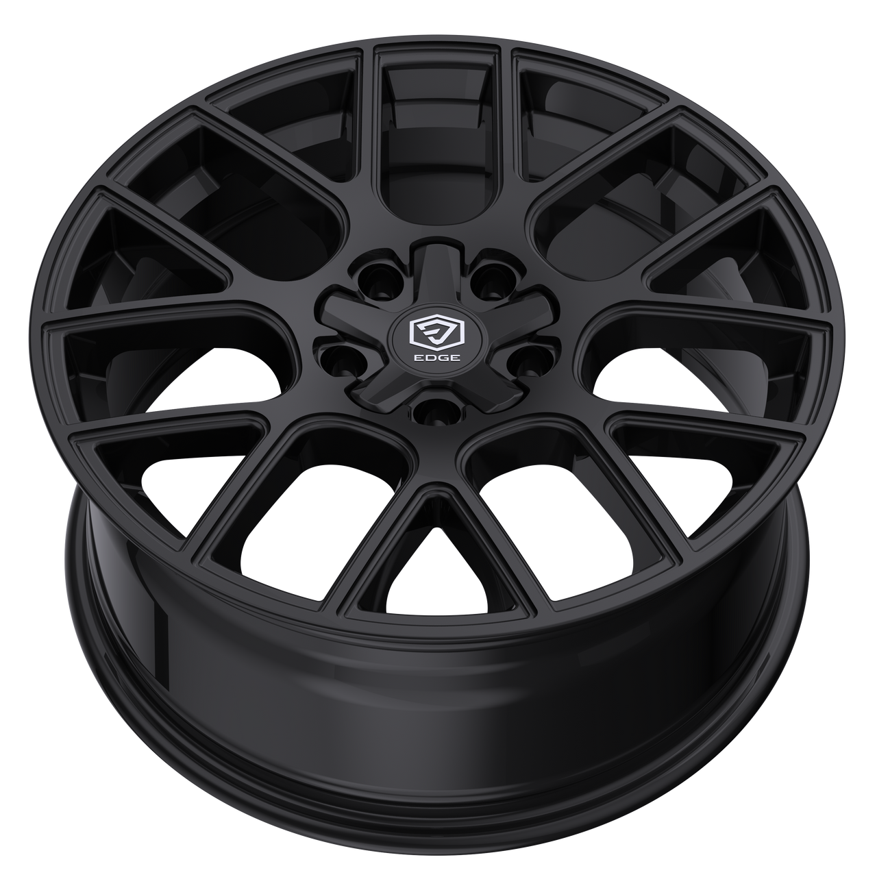 Set 4 20" Edge Street 356B Gloss Black Wheels 20x8.5 5x4.25 5x4.5 40mm Rims