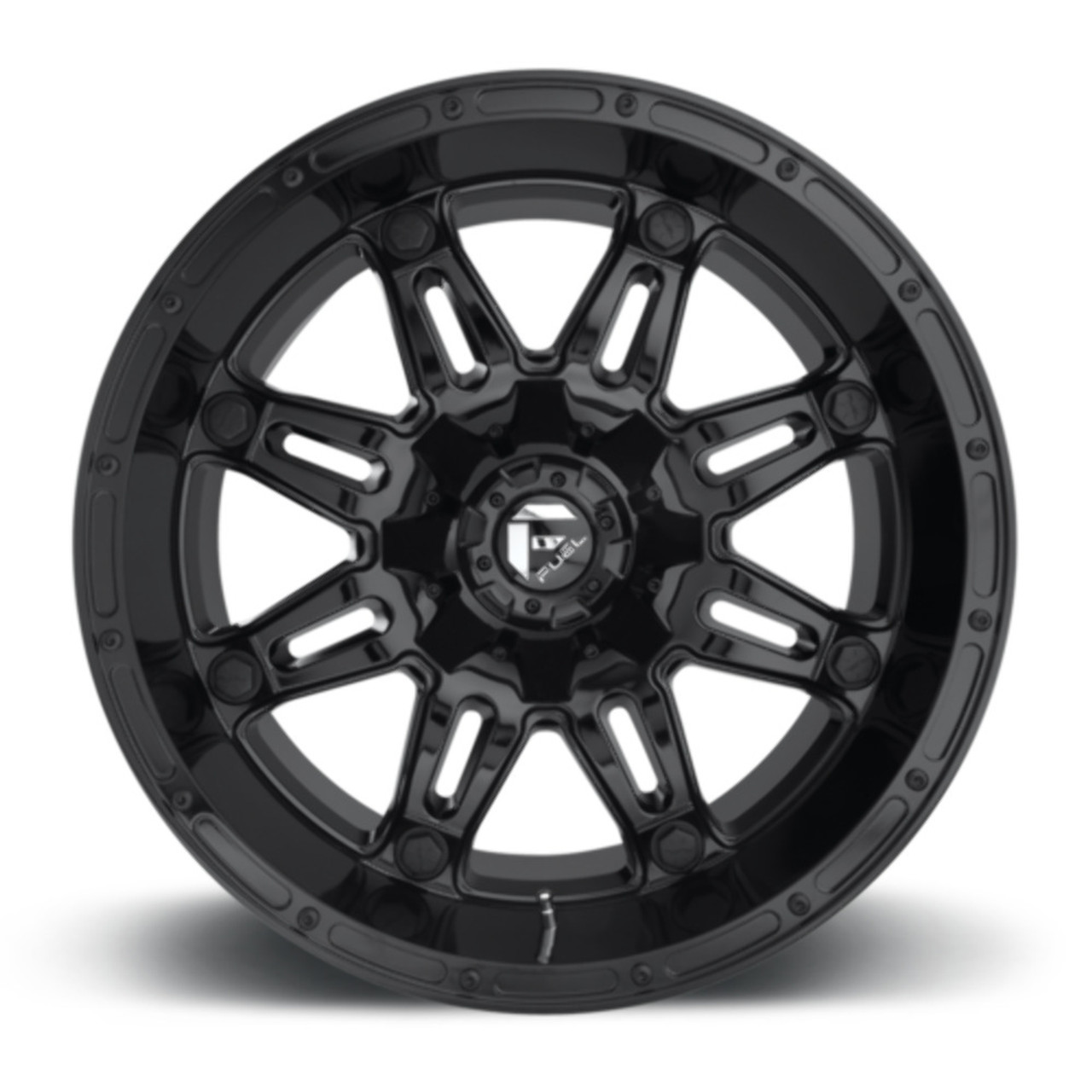 Set 4 20" Fuel D625 Hostage 20x9 5x5.5 5x150 20mm Gloss Black Wheels Truck Rims