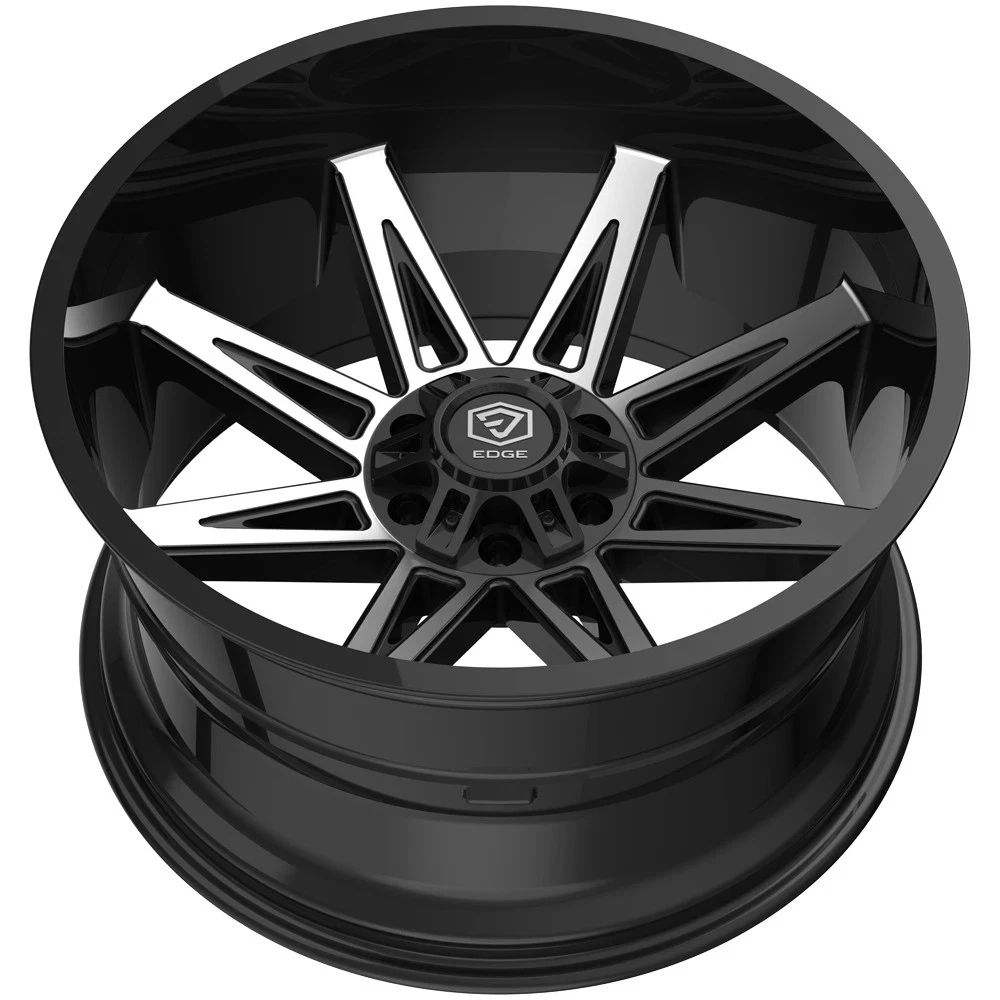 22" Edge Off Road 304MB Gloss Black Machined Face Wheel 22x12 6x135 6x5.5 -44mm Rim