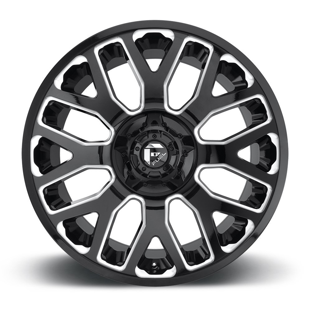 Set 4 Fuel D623 Warrior 20x9 6x135 6x5.5 Gloss Black Milled Wheels 20" 1mm