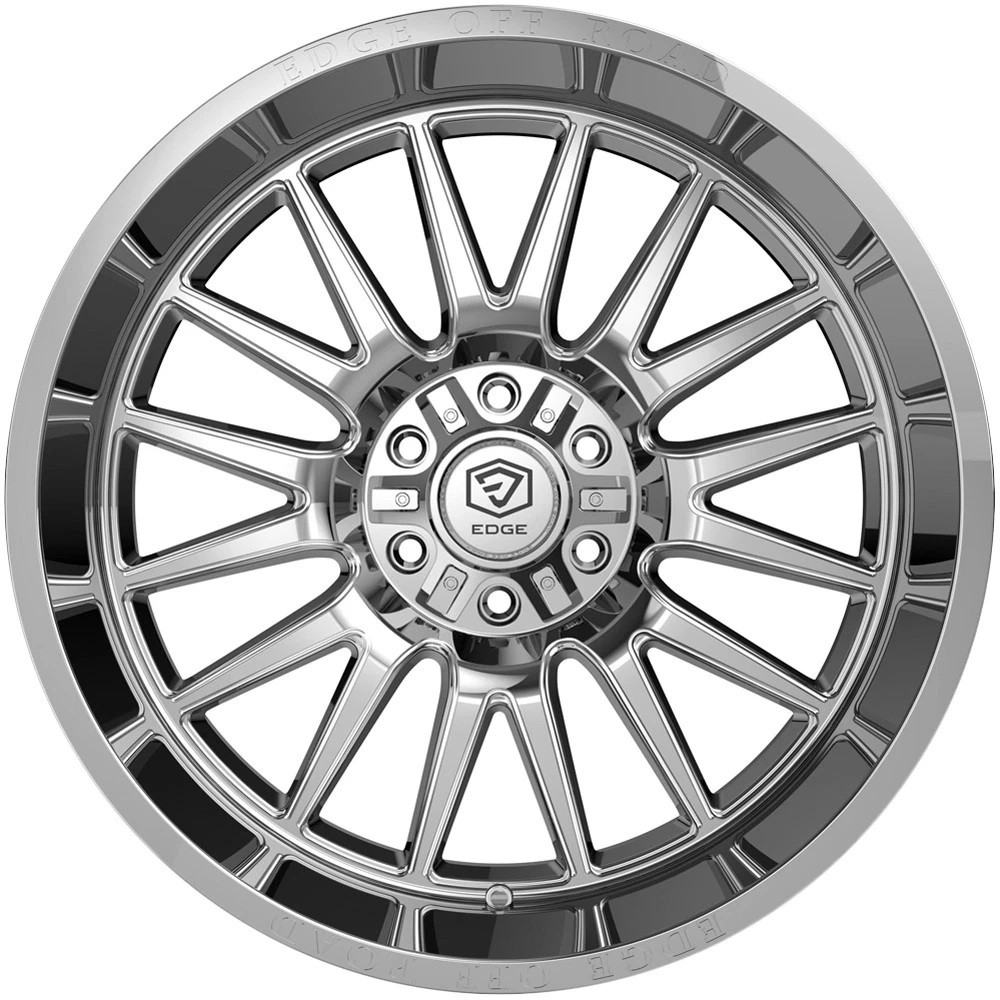 22" Edge Off Road 305C Chrome Plated Wheel 22x10 8x180 -19mm Lifted Truck Rim
