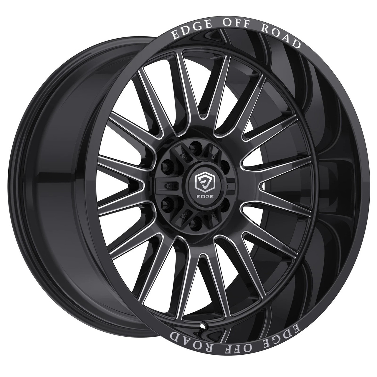 Set 4 20" Edge Off Road 305BM Black Milled Accents Wheels 20x9 6x135 6x5.5 18mm Rims