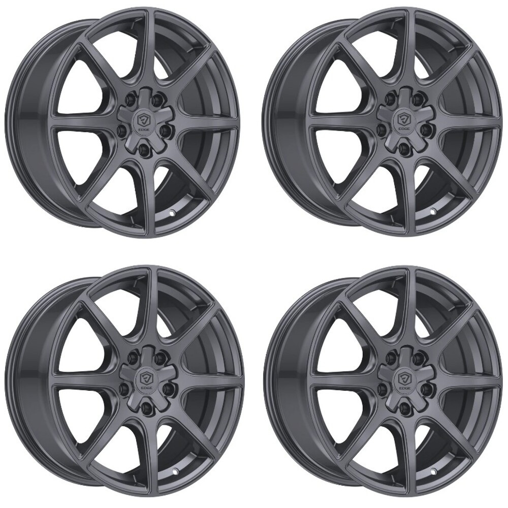 Set 4 17" Edge Street 357A 17x7.5 5x112 5x4.5 40mm Anthracite Wheels Car SUV Rims