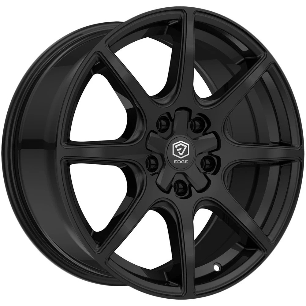 Set 4 18" Edge Street 357B 18x8 5x112 5x4.5 40mm Gloss Black Wheels Car SUV Rims