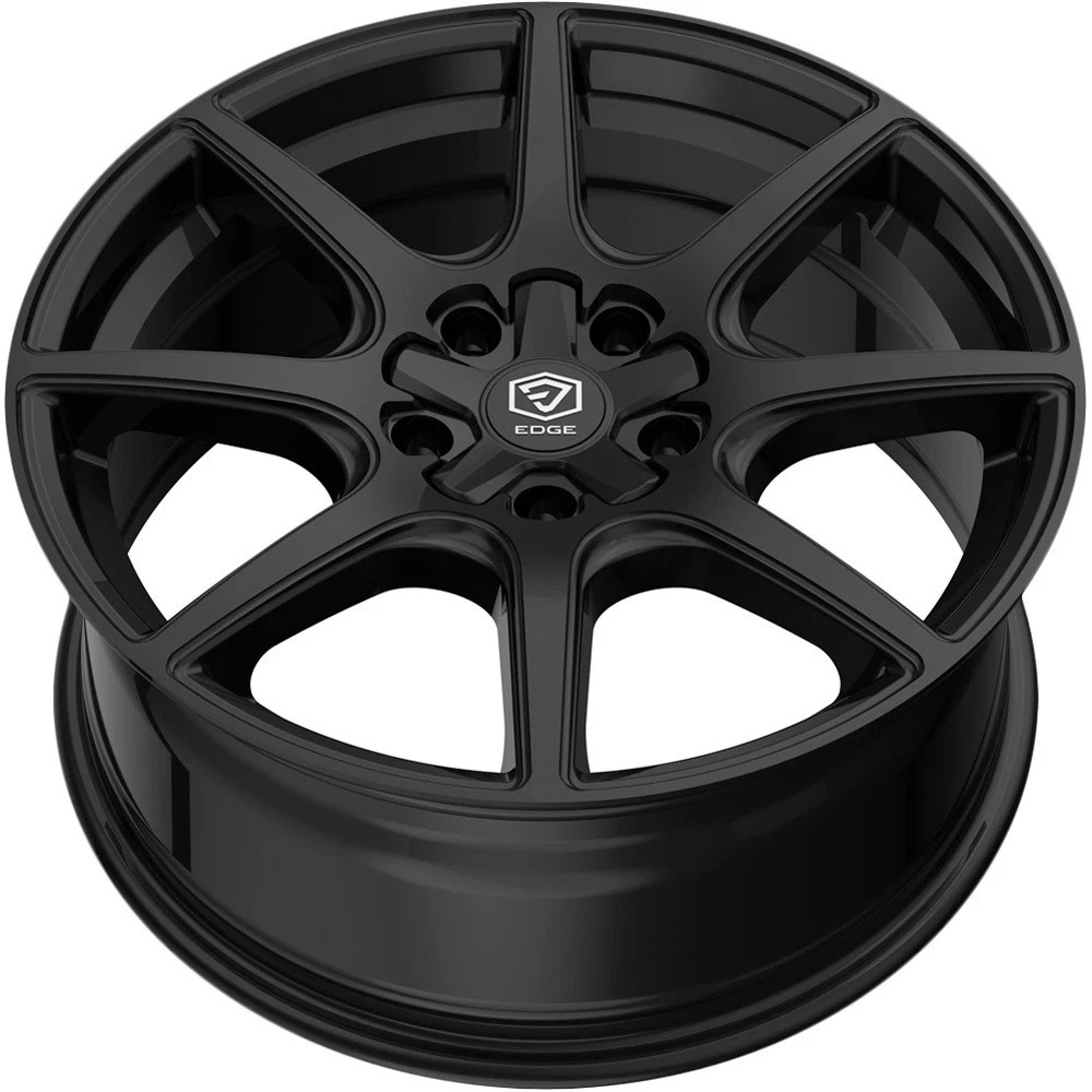 Set 4 17" Edge Street 357B 17x7.5 5x4.25 5x4.5 40mm Gloss Black Wheels Rims
