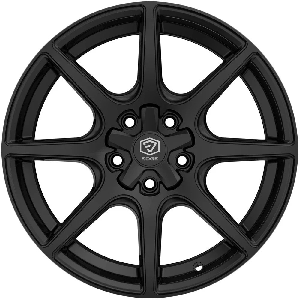 Set 4 17" Edge Street 357B 17x7.5 5x100 5x4.5 (5x114.3) 40mm Gloss Black Wheels