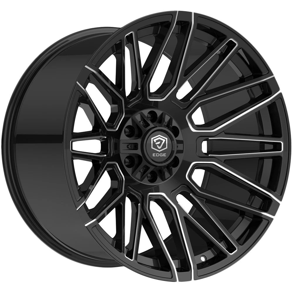 20" Edge Off Road 306BM 20x9 6x135 6x5.5 18mm Gloss Black Milled Wheel Truck Rim