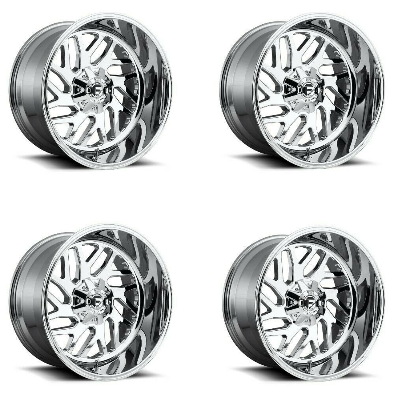 Set 4 Fuel D609 Triton 20x12 6x135 6x5.5 Chrome Plated Wheels 20" -44mm Rims