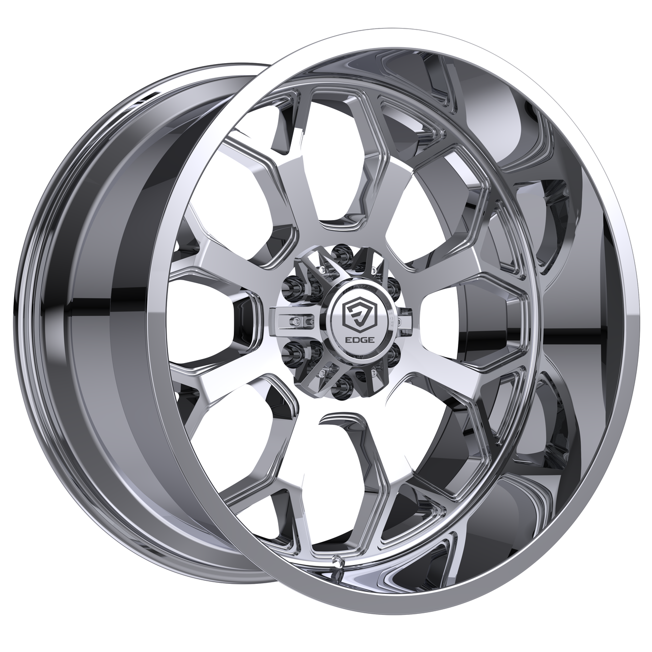 22" Edge Off Road 301C 22x12 6x135 6x5.5 (6x139.7) -44mm Chrome Plated Wheel Rim