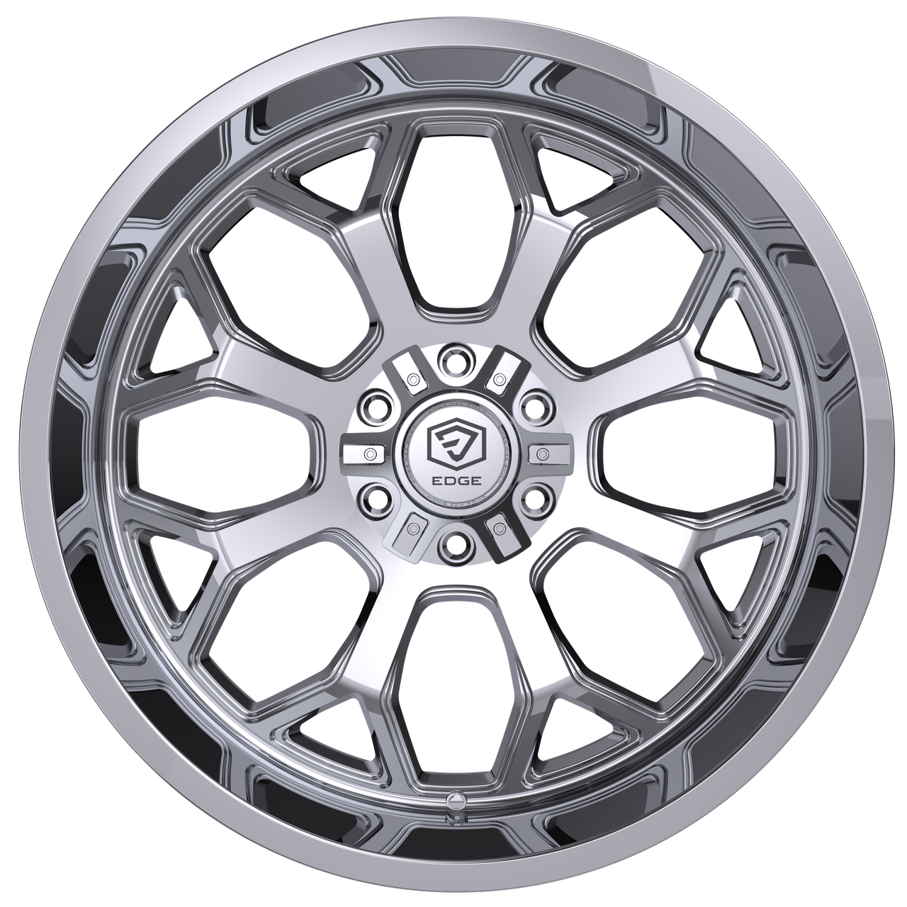 22" Edge Off Road 301C 22x12 6x135 6x5.5 (6x139.7) -44mm Chrome Plated Wheel Rim