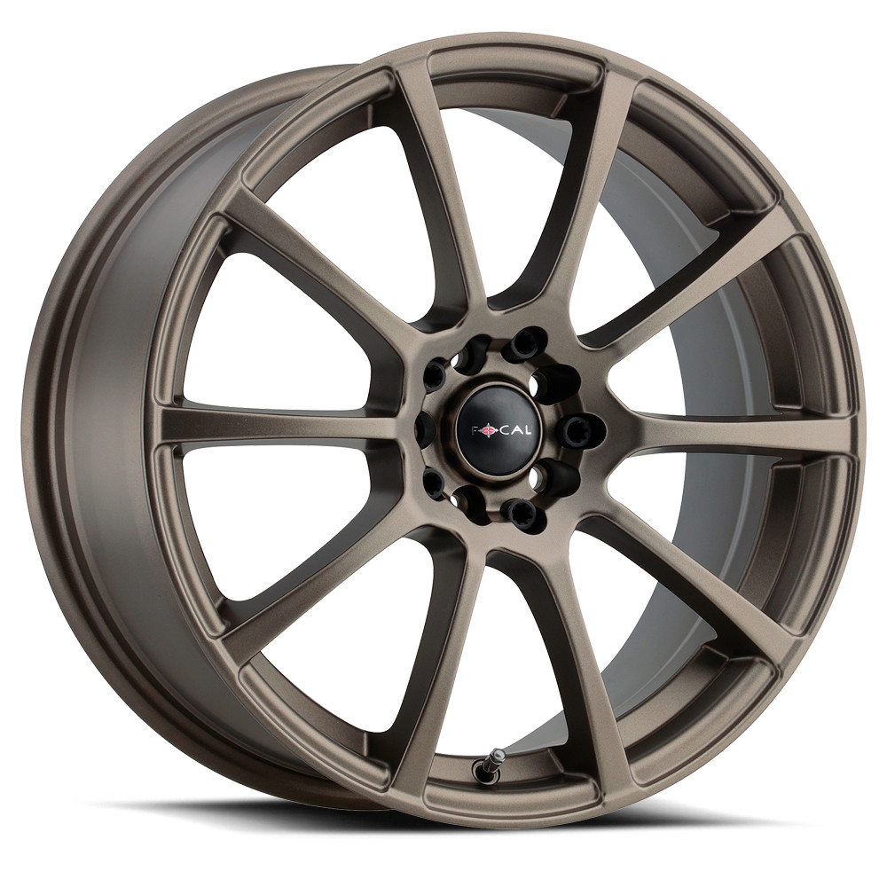 Set 4 17" Focal 448BZ F-20 17x8 5x4.5 5x100 42mm Dark Satin Bronze Street Rims