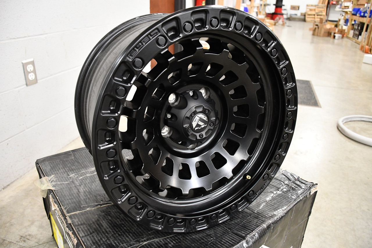 Set 4 Fuel D633 Zephyr 18x9 6x5.5 Matte Black Wheels 18" -12mm Rims
