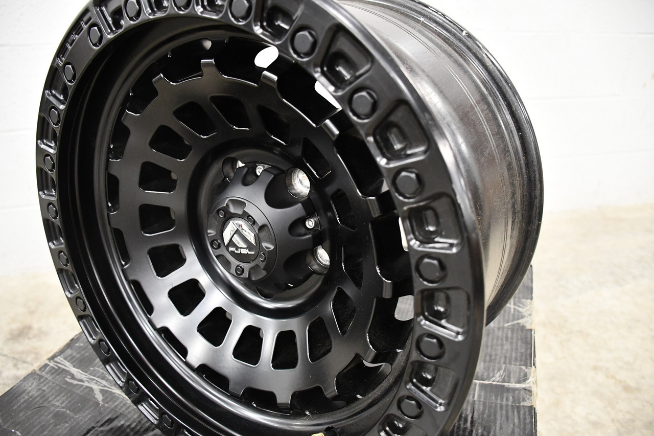 Set 4 Fuel D633 Zephyr 18x9 6x5.5 Matte Black Wheels 18" -12mm Rims