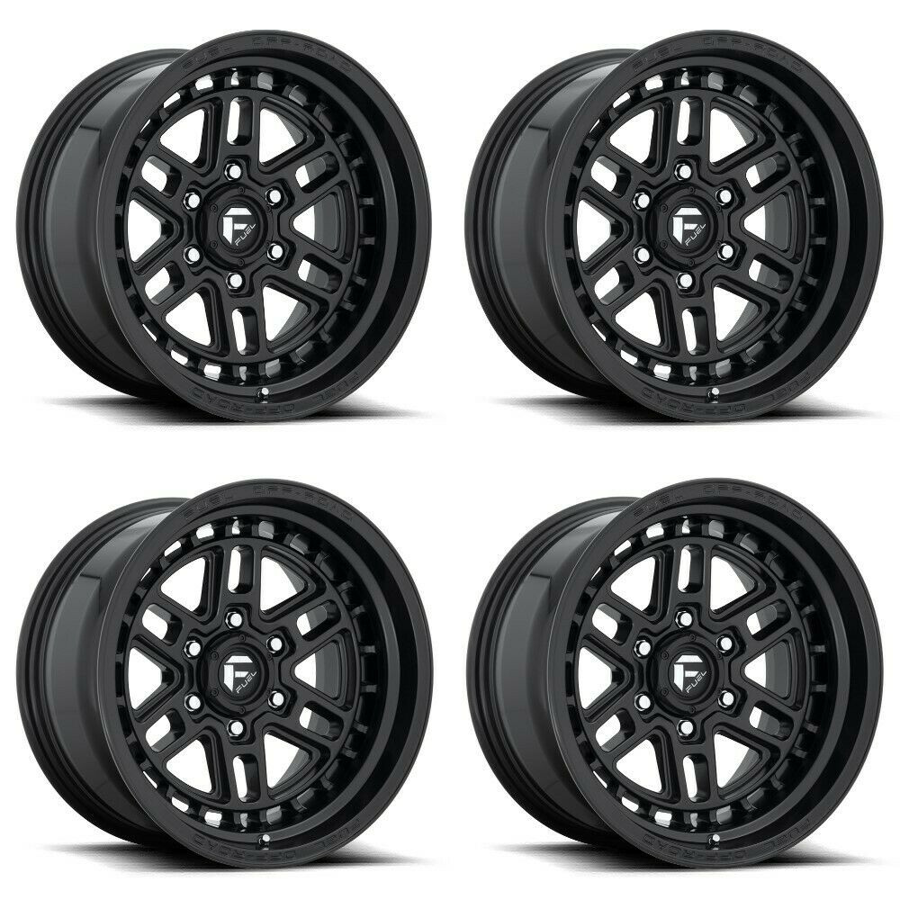 Set 4 Fuel D667 Nitro 17x9 6x5.5 Matte Black Wheels 17" 1mm Rims