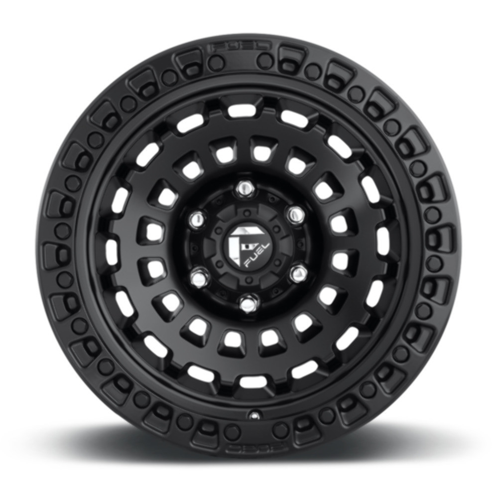 Set 4 17" Fuel D633 Zephyr 17x9 5x5 Matte Black Wheels -12mm For Jeep Truck Rims