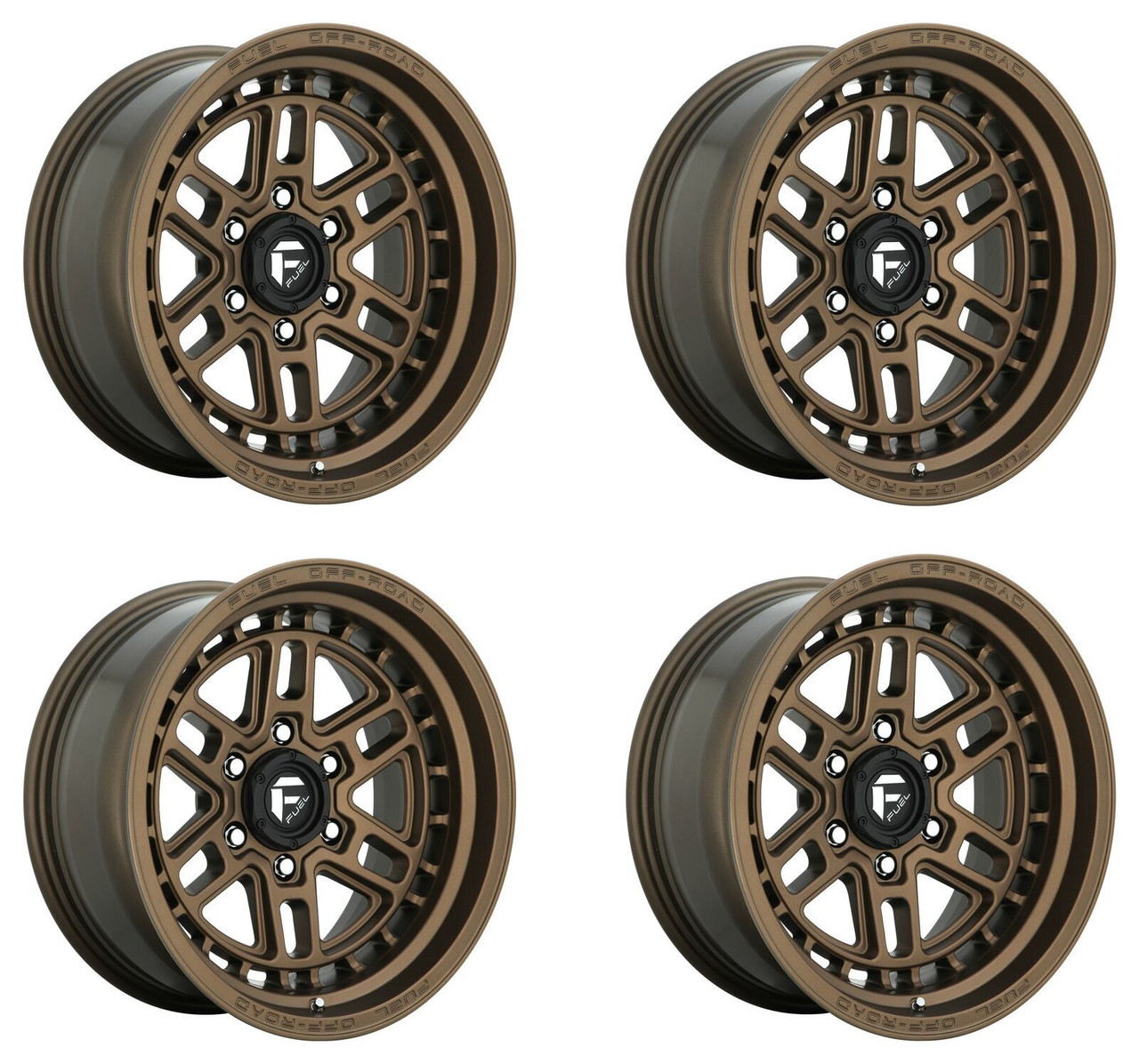 Set 4 17" Fuel D669 Nitro 17x9 6x5.5 Matte Bronze Wheels 1mm Truck Suv Rims
