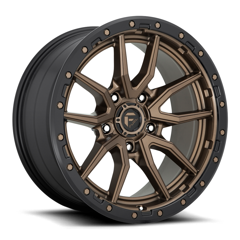 Set 4 Fuel D681 Rebel 20x9 5x5 Matte Bronze Black Bead Ring Wheels 20" 20mm