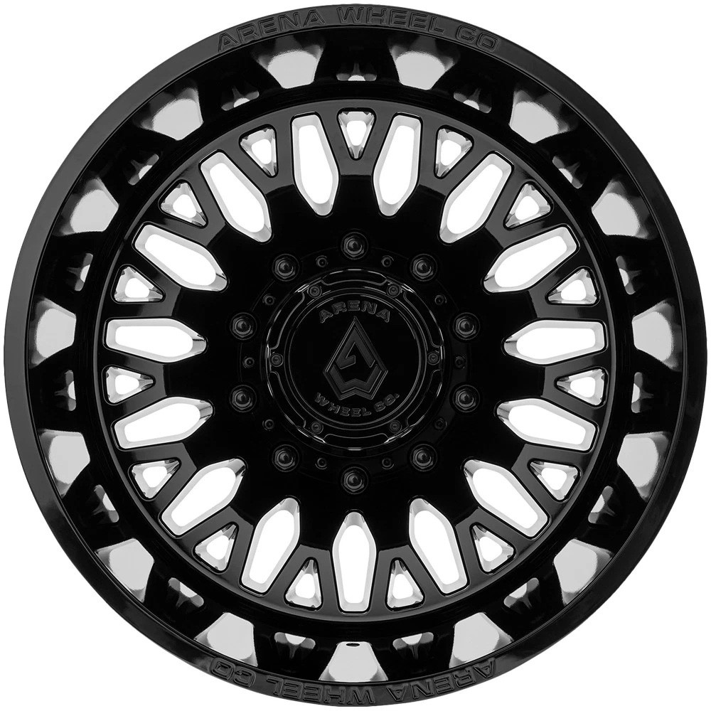 20" Arena A121 Dually Monarch 20x8.25 8x200 -202mm Rear Wheel Gloss Black Rim