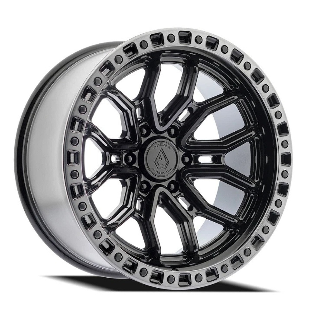 20" Arena A120 Terra 20x10 6x135 -18mm Wheel Gloss Black Machined DDT Lip Rim